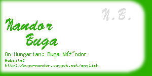 nandor buga business card